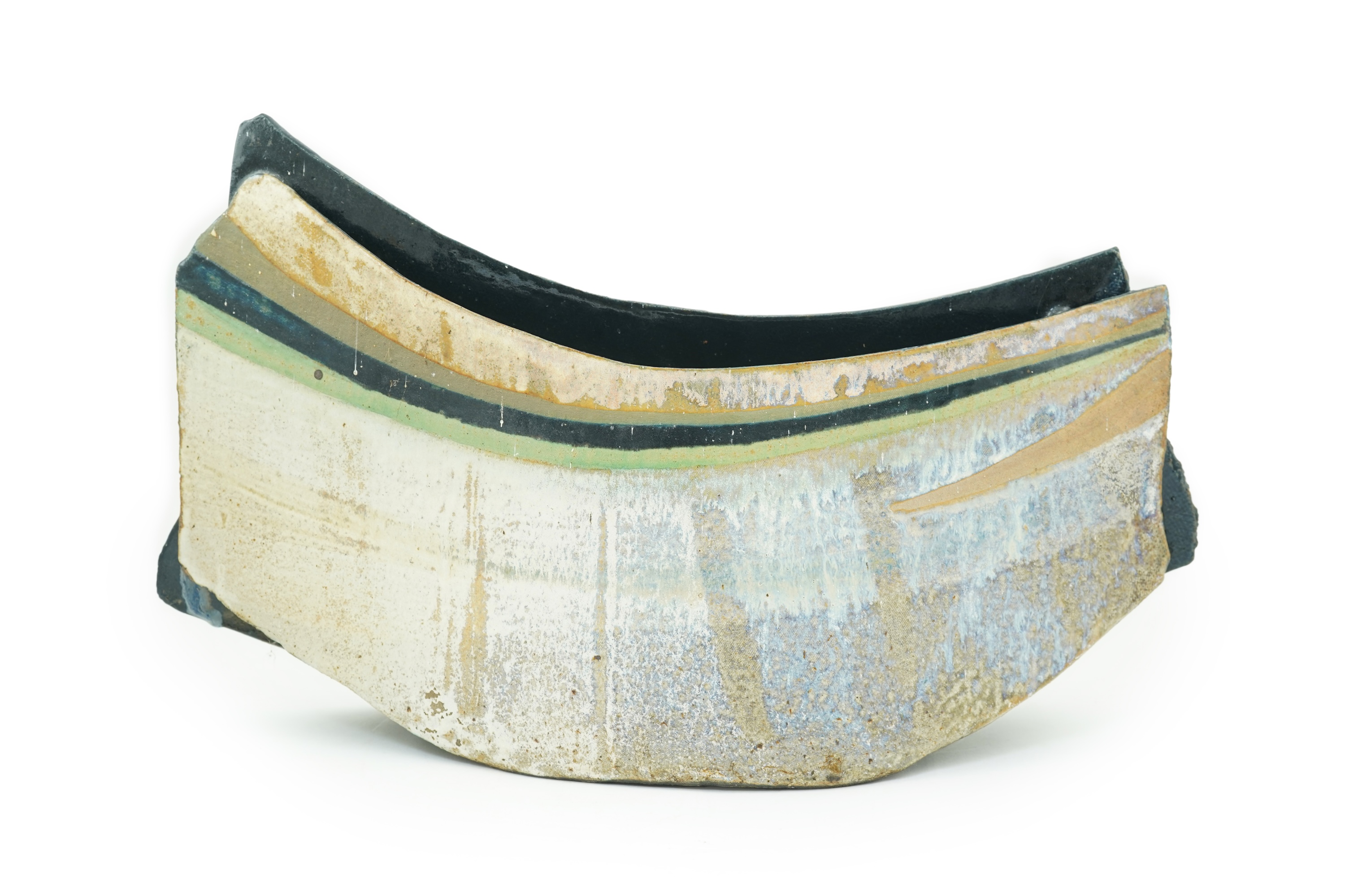 Jill Fanshawe Kato (b.1943): A stoneware Ikebana vase